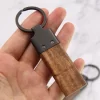s-l1600 (7) Handcrafted Rectangular Solid Wood Keychain with Vintage Metal Hardware - Olive, Walnut & Acacia Wood