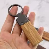 s-l1600 (8) Handcrafted Rectangular Solid Wood Keychain with Vintage Metal Hardware - Olive, Walnut & Acacia Wood