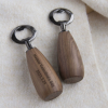 开瓶器去水印3 Natural Walnut & Olive Wood Beer Bottle Opener - Ergonomic Handheld Wooden Soda & Beer Cap Remover for Kitchen, Bar & Gifts