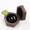 戒指盒5 (2) Handcrafted Vintage Hexagon Solid Walnut 3-Slot Wooden Ring Box for Wedding & Proposal