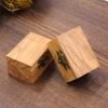戒指盒7 (2) Handcrafted Solid Olive Wood Ring Box with Vintage Brass Latch for Proposal & Wedding