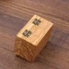 戒指盒7 (4) Handcrafted Solid Olive Wood Ring Box with Vintage Brass Latch for Proposal & Wedding