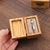 戒指盒7 (6) Handcrafted Solid Olive Wood Ring Box with Vintage Brass Latch for Proposal & Wedding