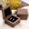 戒指盒9 (3) Handcrafted Flat Walnut Wood Double Ring Box with Magnetic Lid for Proposal & Wedding