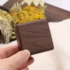 戒指盒9 (4) Handcrafted Flat Walnut Wood Double Ring Box with Magnetic Lid for Proposal & Wedding