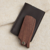 木梳子去水印1 Folding Walnut & Sapele Wood Beard Comb for Men - Pocket Size Anti-Static Natural Hardwood Mustache & Beard Grooming Comb