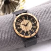 胡桃镂空真皮木制手表 (7) Handcrafted Men's Natural Wood Watch - Unique Quartz Wristwatch Gift for Him