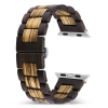 Handcrafted Solid Wood Band Compatible with Apple Watch Series 10 9 8 Ultra 2 1 SE - Quick Release Natural Wooden Strap (38mm-49mm)