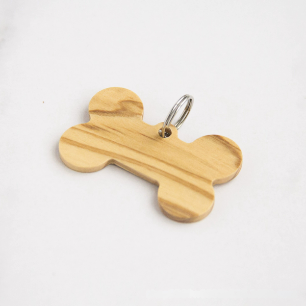 8zYFJuZB Blank Wooden Pet Name Tags for Laser Engraving - Natural Olive, Walnut & Oak Silent DIY ID Tags for Dog & Cat Collars
