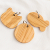 BoPfrAtp Blank Wooden Pet Name Tags for Laser Engraving - Natural Olive, Walnut & Oak Silent DIY ID Tags for Dog & Cat Collars
