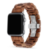 Handcrafted Solid Wood Band Compatible with Apple Watch Series 10 9 8 Ultra 2 1 SE - Quick Release Natural Wooden Strap (38mm-49mm)