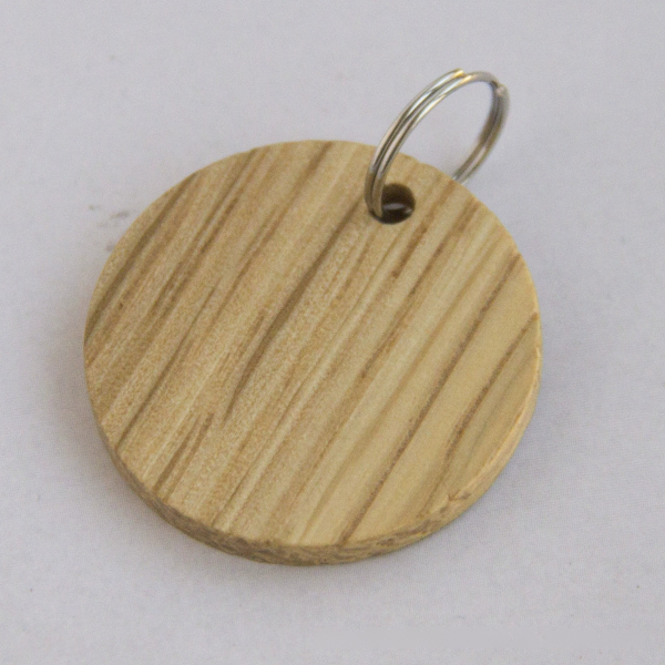 OXWyRfMp Blank Wooden Pet Name Tags for Laser Engraving - Natural Olive, Walnut & Oak Silent DIY ID Tags for Dog & Cat Collars