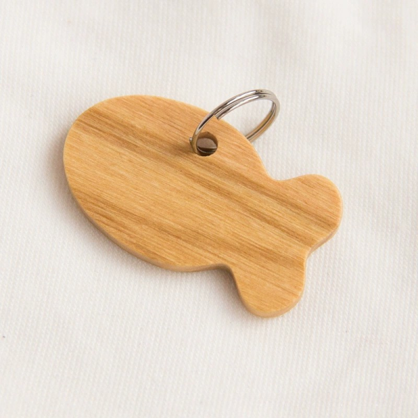 TMuRFmWs Blank Wooden Pet Name Tags for Laser Engraving - Natural Olive, Walnut & Oak Silent DIY ID Tags for Dog & Cat Collars