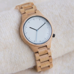 Natural Maple Wooden Watch for Men & Women - 45mm Unisex Minimalist Wood Watch with Japanese Quartz Movement