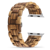 Handcrafted Solid Wood Band Compatible with Apple Watch Series 10 9 8 Ultra 2 1 SE - Quick Release Natural Wooden Strap (38mm-49mm)