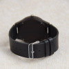 kh2DcJwB Handcrafted Natural Ebony Wood Watch for Men - Japanese MIYOTA Movement Wooden Watch with Black Genuine Leather Strap