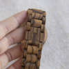Men's Natural Zebrawood Wooden Watch with Minimalist Dial