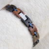 产品图2 Multi-Wood Beaded Stainless Steel Bracelet for Couples
