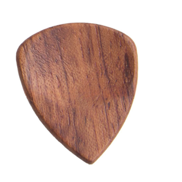 Handcrafted Ergonomic Wooden Guitar Pick with Thumb Recess - Walnut, Ebony, Olive & Rosewood