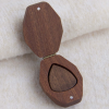 Handcrafted Rhombus Solid Wood Guitar Pick Box - Single-Block Magnetic Case