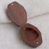 吉他收纳盒2 (5) Handcrafted Rhombus Solid Wood Guitar Pick Box - Single-Block Magnetic Case