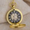 怀表5-3 Distressed Vintage Skeleton Automatic Mechanical Pocket Watch with Chain
