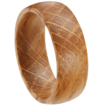 Handcrafted Solid Wood Ring - Olive Wood & Whiskey Barrel Unisex Band
