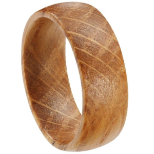 Handcrafted Solid Wood Ring - Olive Wood & Whiskey Barrel Unisex Band
