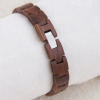 Handcrafted Multi-Wood Segmented Bracelet - Solid Ebony, Maple & Red Sandalwood