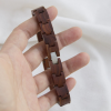 Handcrafted Multi-Wood Segmented Bracelet - Solid Ebony, Maple & Red Sandalwood