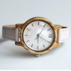 手表6 -2(3) Petite Mother-of-Pearl Solid Purpleheart Wood Women's Leather Watch