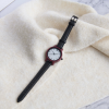 手表6 (3) Petite Mother-of-Pearl Solid Purpleheart Wood Women's Leather Watch