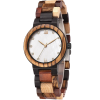 Unisex Colorful Solid Wood Watch with Iridescent Mother-of-Pearl Dial