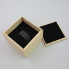 Handcrafted Square Solid Pine Wood Watch Box with Sliding Lid & Soft Pillow