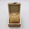 Handcrafted Square Paulownia Wood Watch Box with Vintage Brass Clasp & Pillow