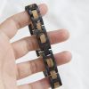 Handcrafted Wood & Black Stainless Steel Bracelet - Walnut, Red Sandalwood & Zebrawood