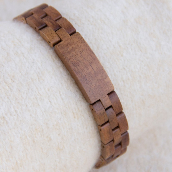 Handcrafted Solid Wood Segmented Bracelet - Acacia, Olive Wood & Exotic Timbers