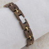 手链9-4 Handcrafted Walnut Wood & Steel Link Bracelet - Unisex Couples Style