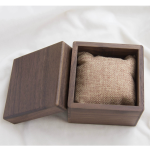 Handcrafted Single-Block Solid Walnut Wood Watch Box with Cushion - No Veneers