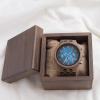 Handcrafted Single-Block Solid Walnut Wood Watch Box with Cushion - No Veneers
