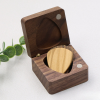 收纳盒1-3 Handcrafted Square Solid Walnut Wood Guitar Pick Box - Holds Up to 4 Picks