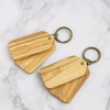 Handcrafted Magnetic Solid Wood Photo Keychain - Dual-Sided Picture Holder