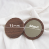 镜子1 (2) Handcrafted Solid Walnut Wood Pocket Mirror - Rotating Magnetic Compact Mirror