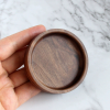 V2mQ8kR7 Handcrafted Single-Block Solid Walnut Jewelry Dish - Round, Square & Heart Shapes